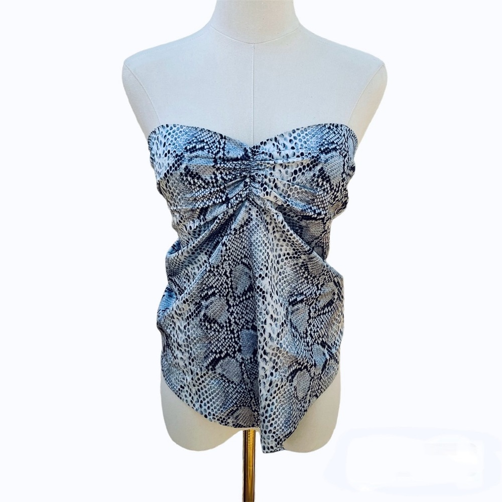 NWOT Forever21 Snakeskin Scarf Wrap Top Snake Print Tie Bandage Bandana Tube Top